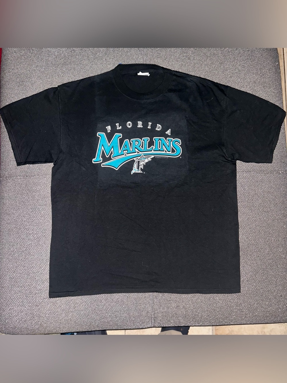 2005 Florida Marlins MLB Baseball Sports Black T Shirt XXL
